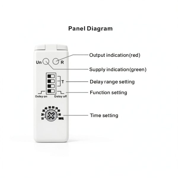 BNT 10A Dual Function Timer Relay - AC230V DC24V Delay On Off-4