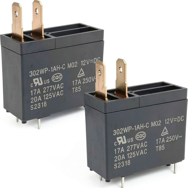 302WP-1AH-C M02 Relay by Sonzrod 12VDC 20A SPST Plug‑in (2‑Pack)-0
