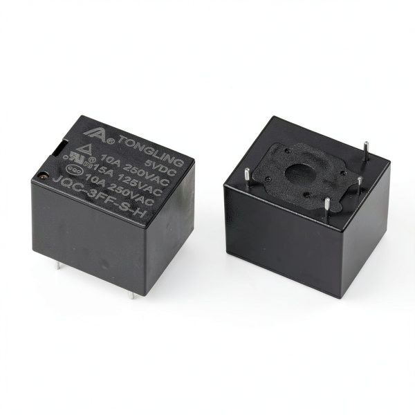uxcell 5 Pcs JQC-3FF-S-H DC 5V Coil SPST 4 Pin PCB Electromagnetic Power Relay-1